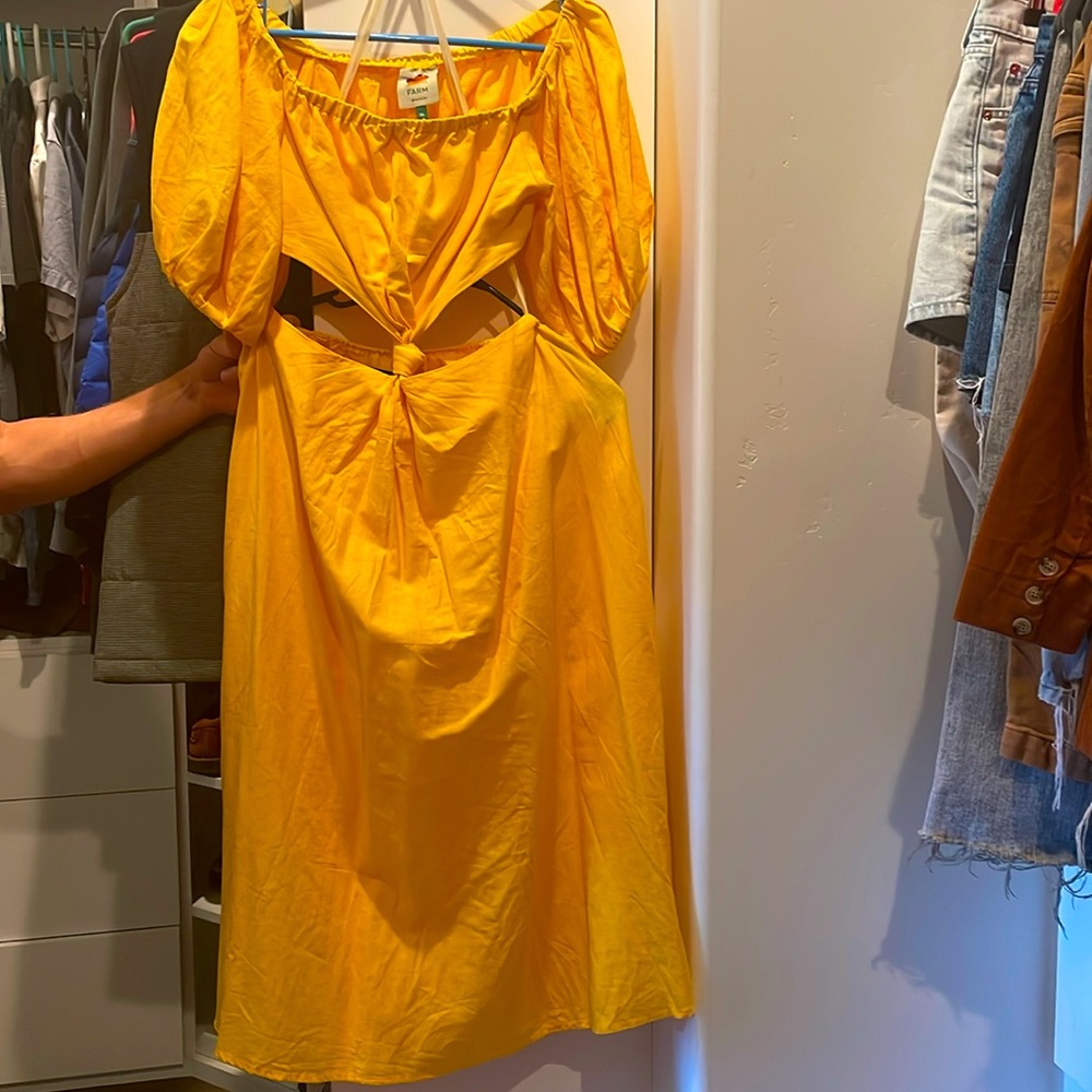 Farm Rio 2 piece yellow dress
